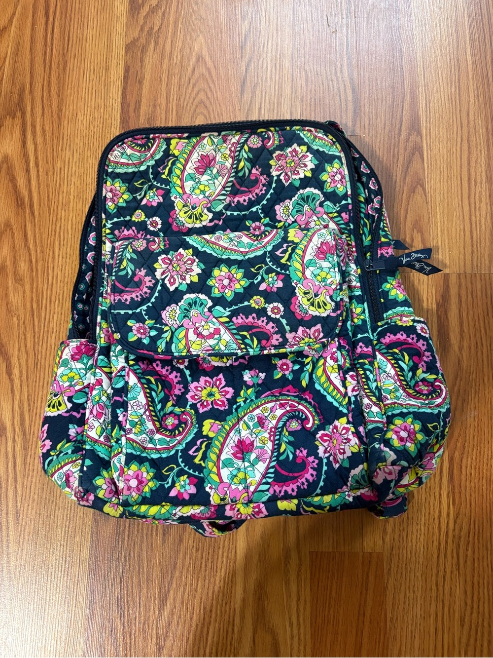 Quilted Paisley Multi-Color Backpack - Womens Bag